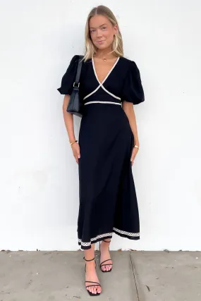 Charming Comfort Jasmin Midi Dress Black