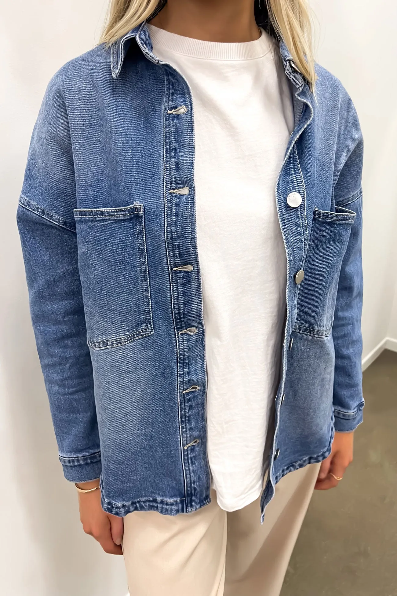 Jasmine Denim Jacket 80 Vintage Wash Travel Fit