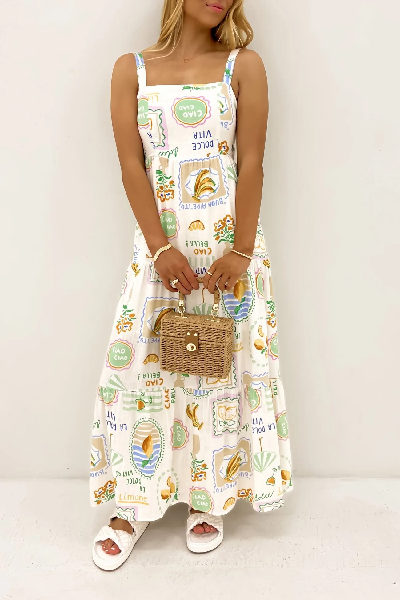 Metallic Finish Jaylin Midi Dress Edan