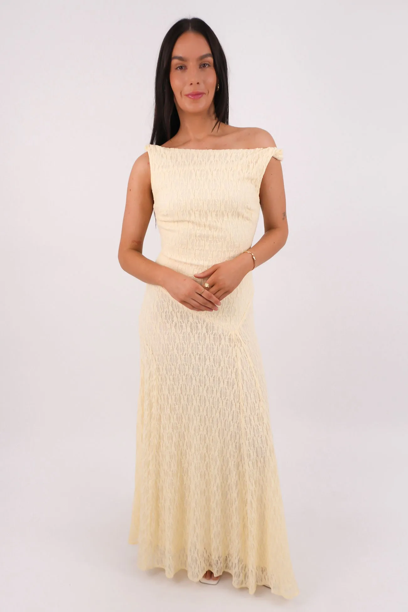 Jemima Maxi Dress Yellow Soft and Smooth Comfortable Wear