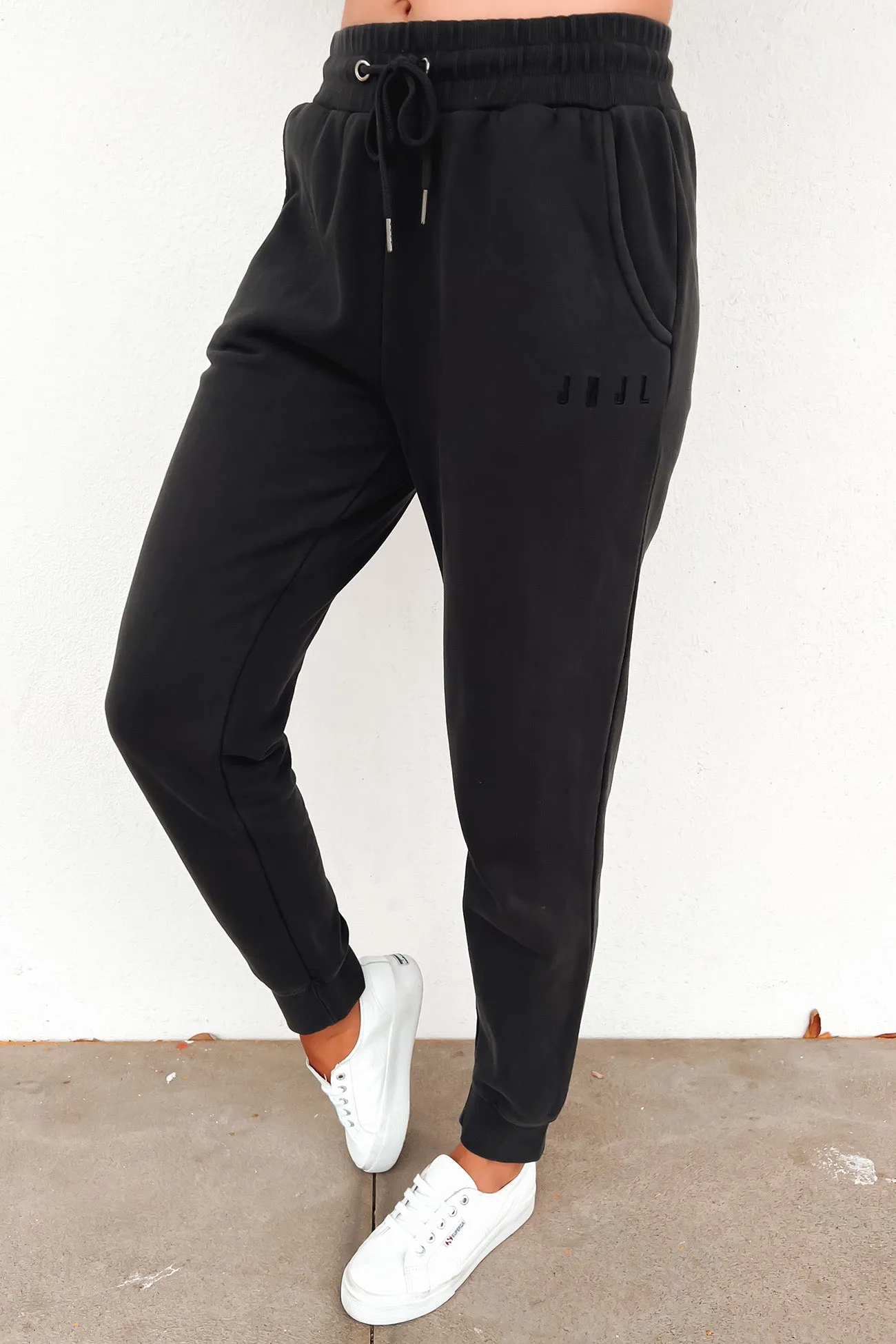 Breathable Wearable JNJL Essential Track Pant Washed Black