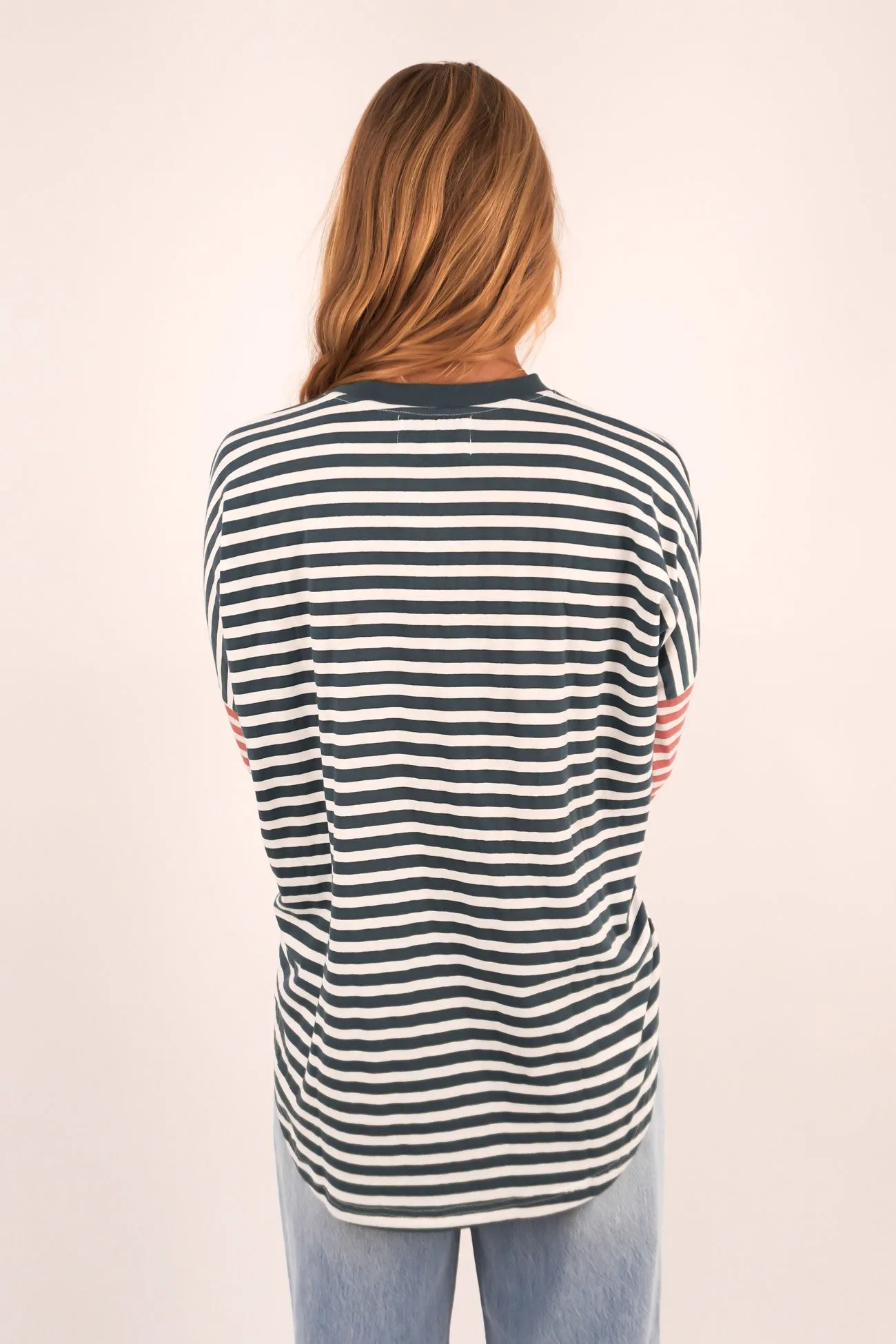 Joely Long Sleeve Pacific Dusty Rose Stripe Batik