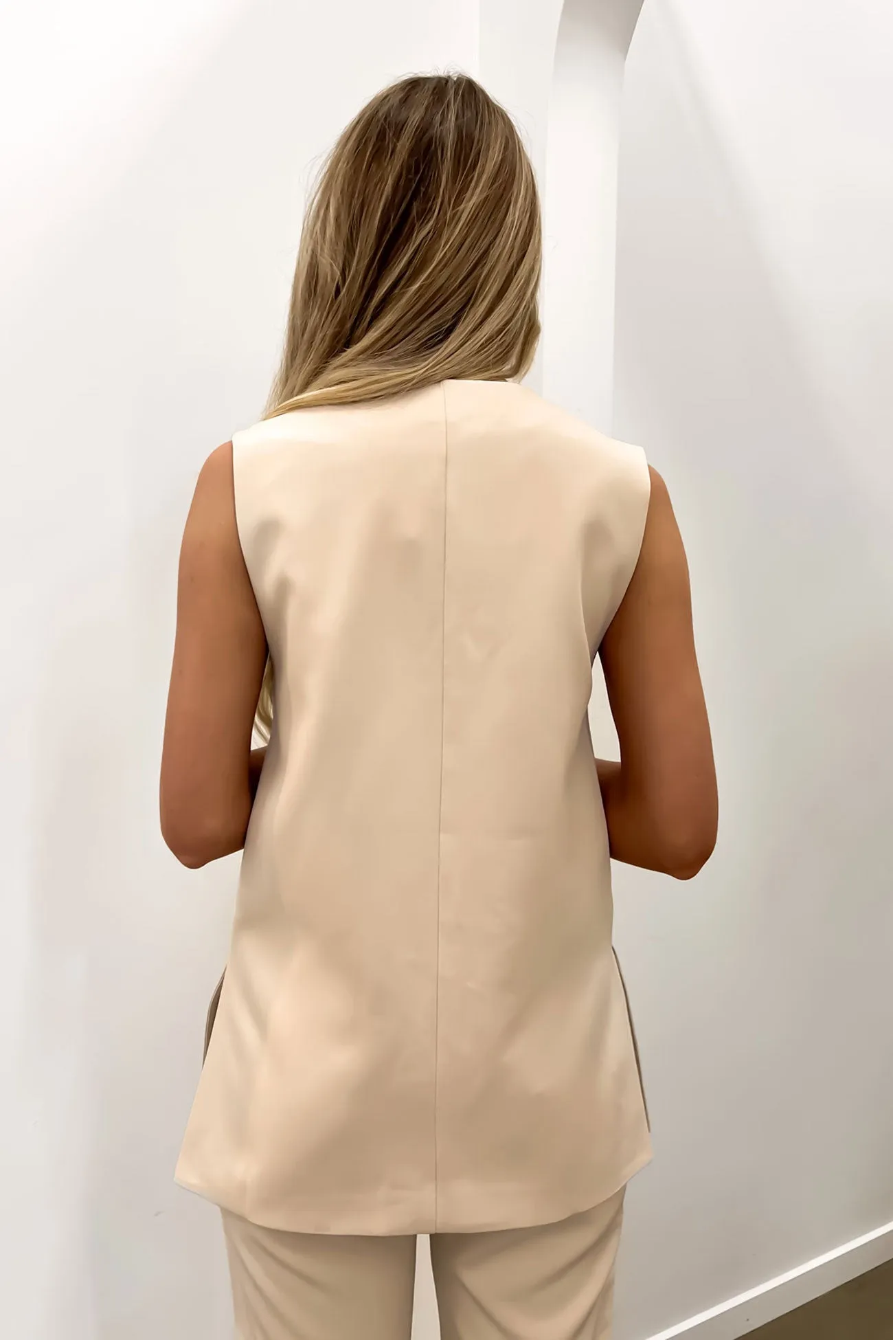 size Joss Vest Beige