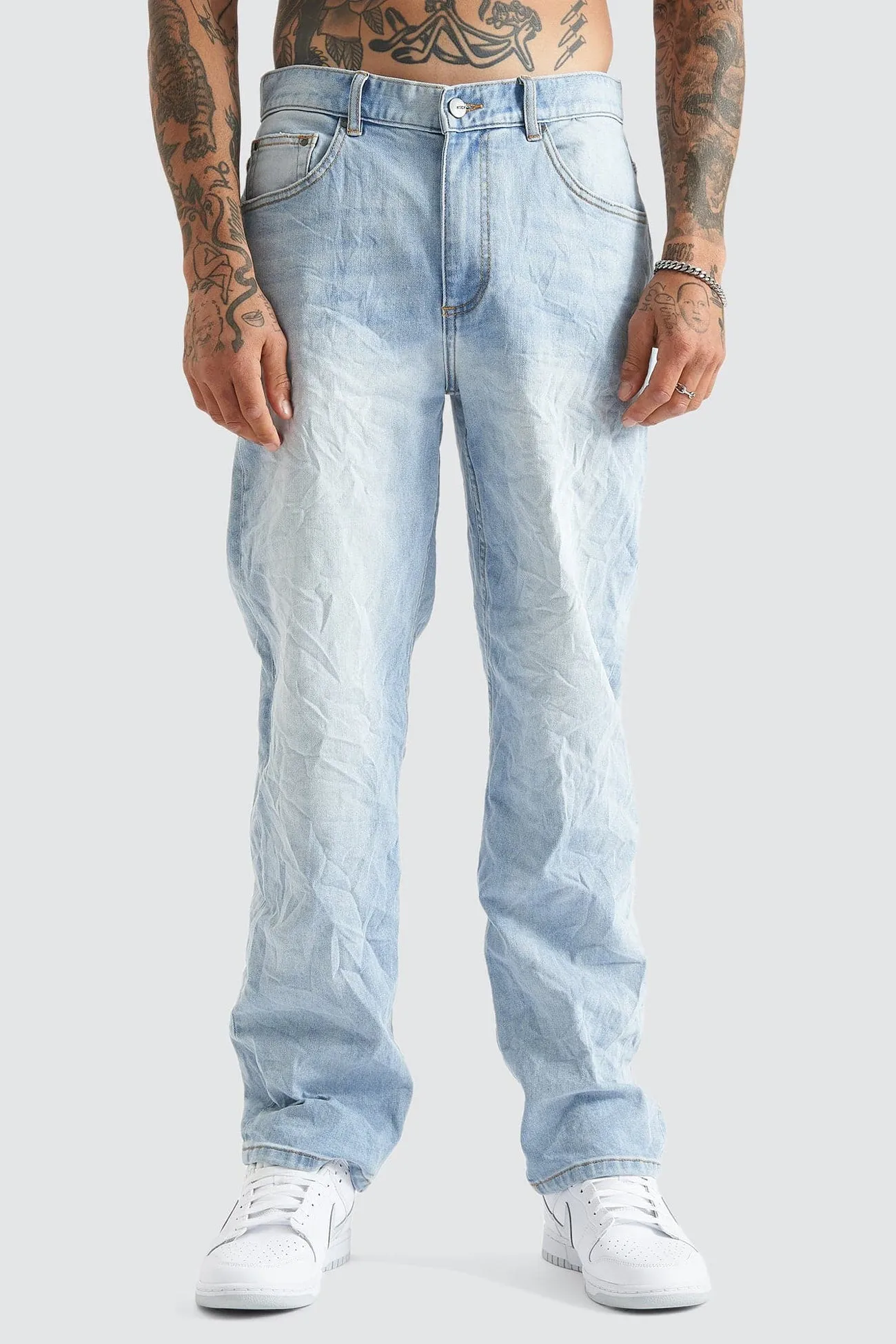 K5 Relaxed Fit Jean Sunbleached Blue Strong Stitch