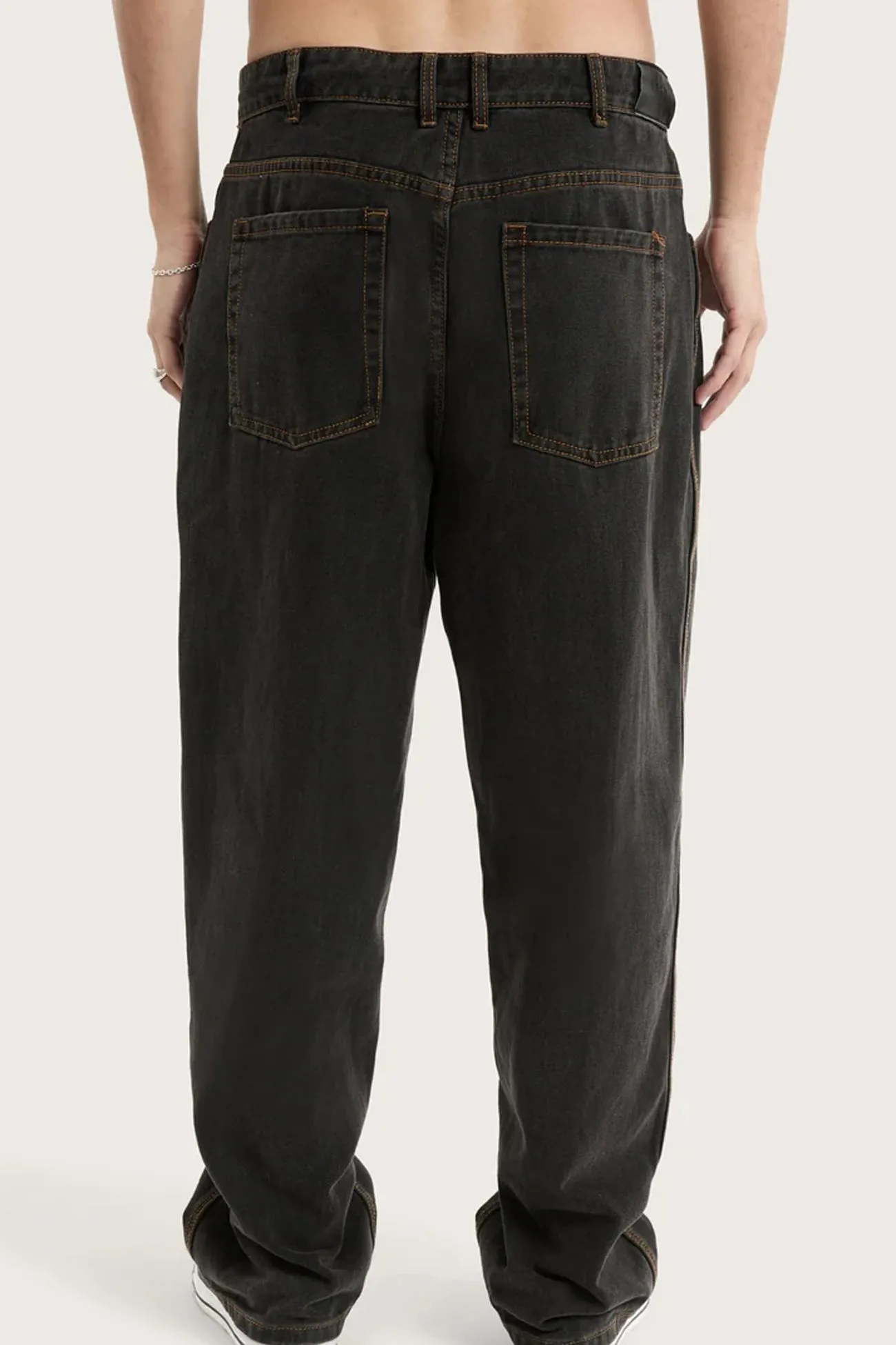 K6 Baggy Wide Leg Jean Black Reliable Basic