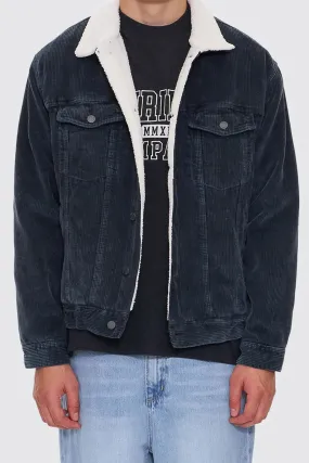 Moisture Control Fibers Active Urban Layer Oversized Sherpa Wanderer Cord Jacket Ebony