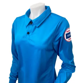 Kansas Logo Women's Long Sleeve Blue Volleyball Shirt Vibrant color
