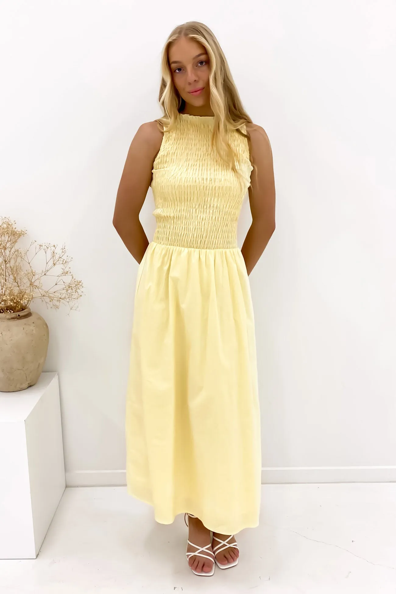 Light Base Karina Midi Dress Yellow