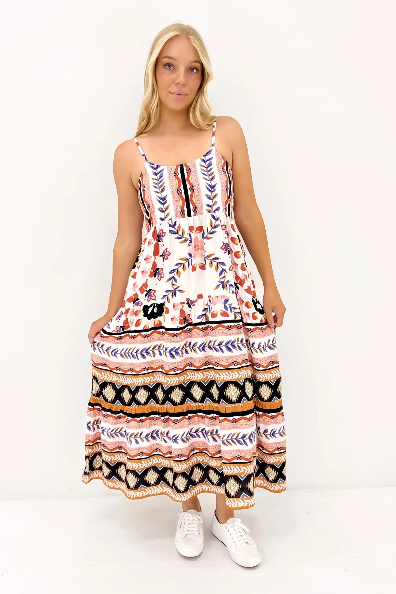 Edge Shape Trendy Piece Karlo Midi Dress Black Baja
