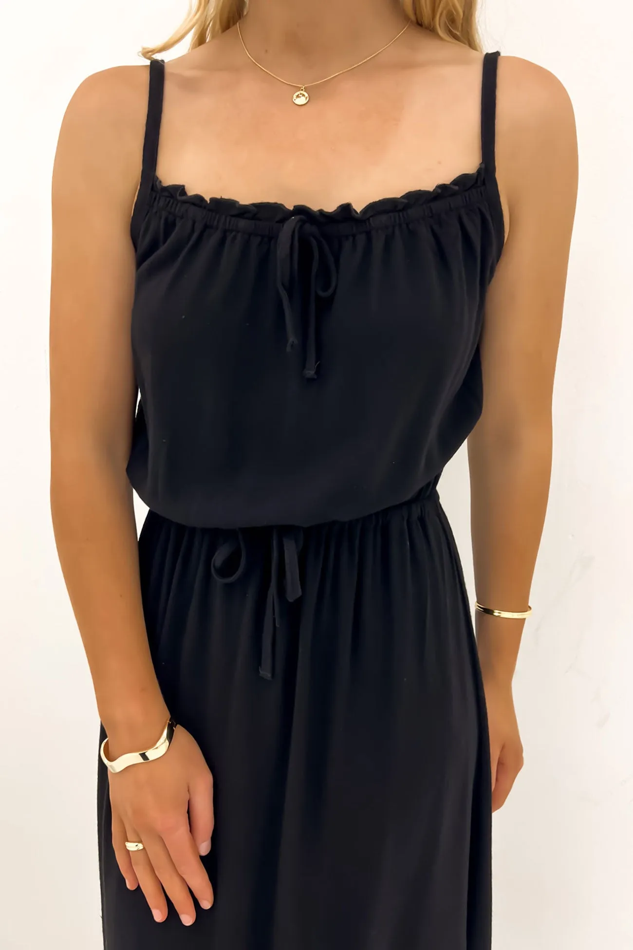 Kayla Maxi Dress Black Neutral palette