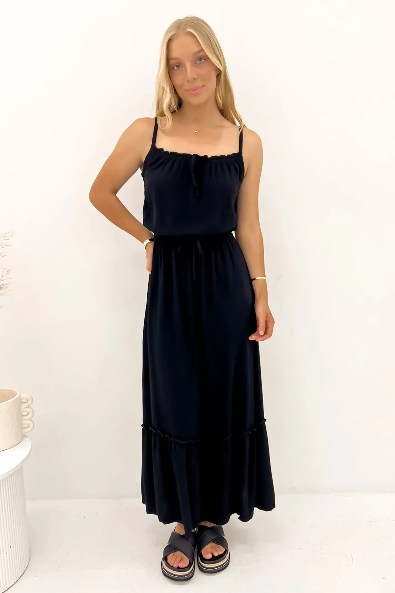 Kayla Maxi Dress Black Versatile Mood