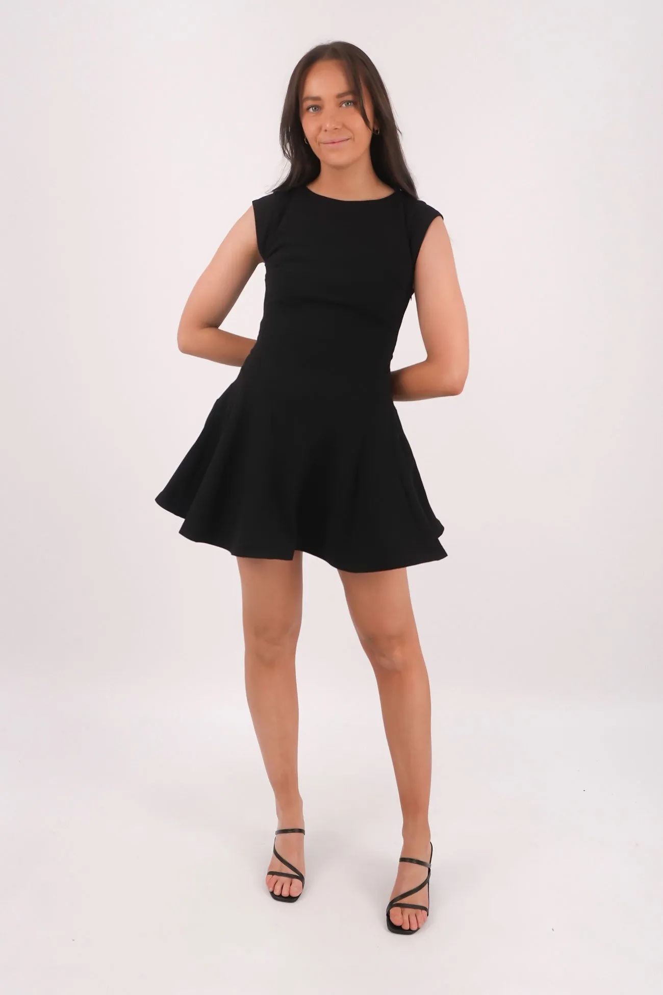 Keaton Mini Dress Black Wedding guest