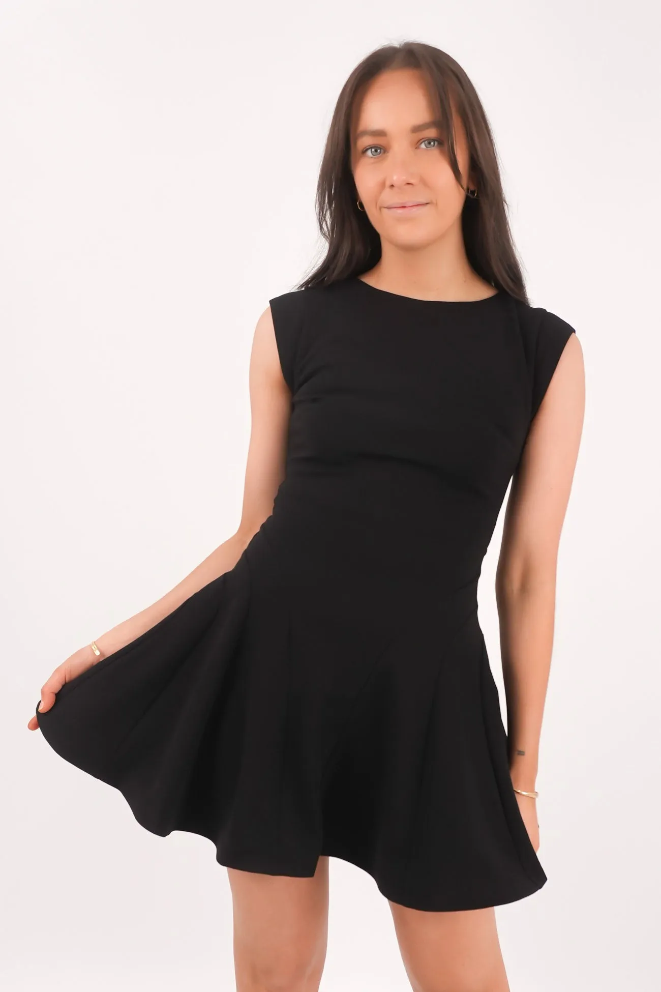 One-Shoulder Keaton Mini Dress Black