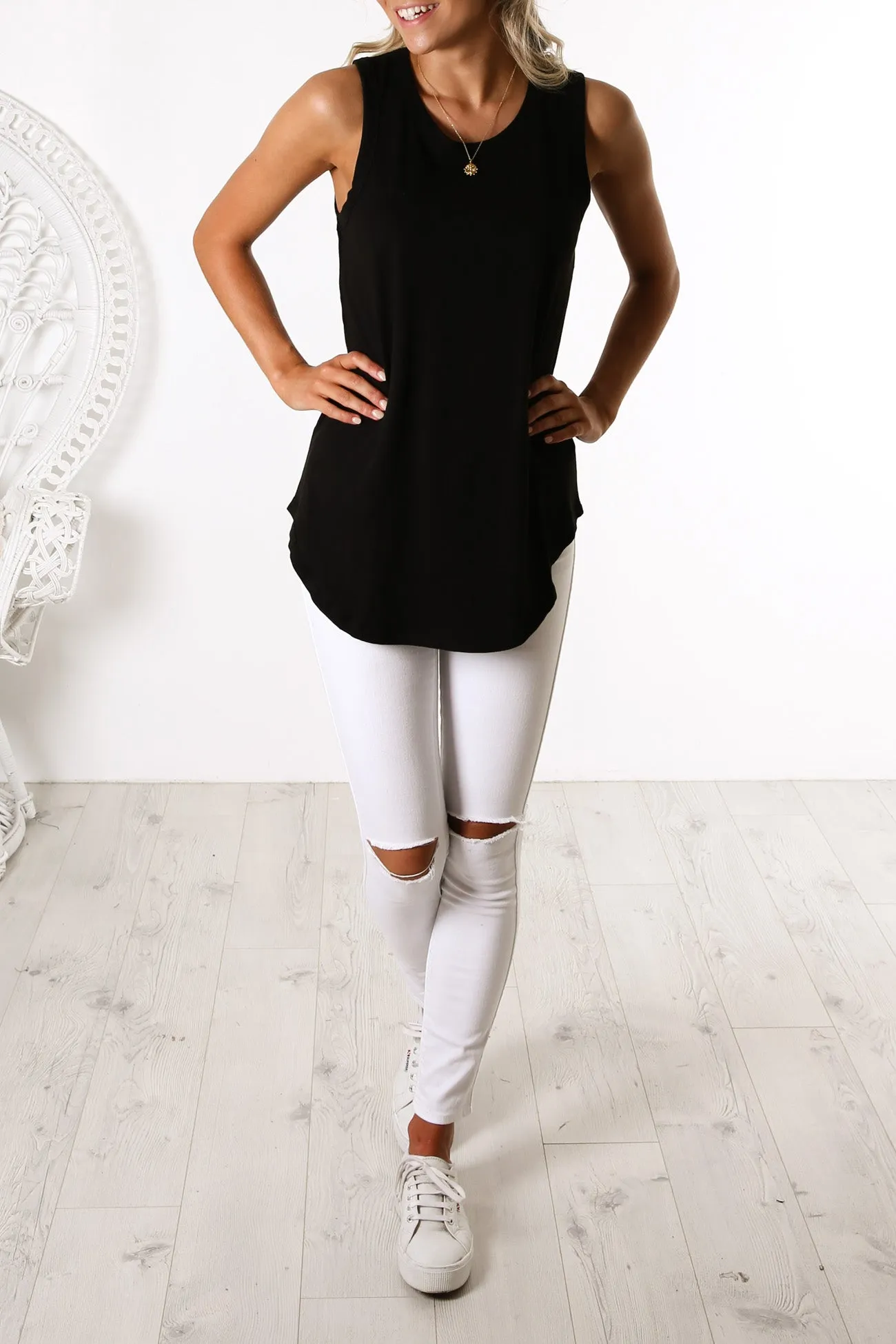 Multi Panel Construction standard size Keira Tank Black