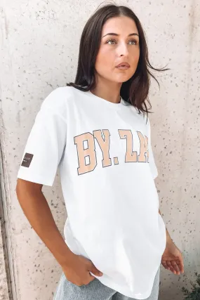 Urban Trend Look Kendall Collegiate Tee White