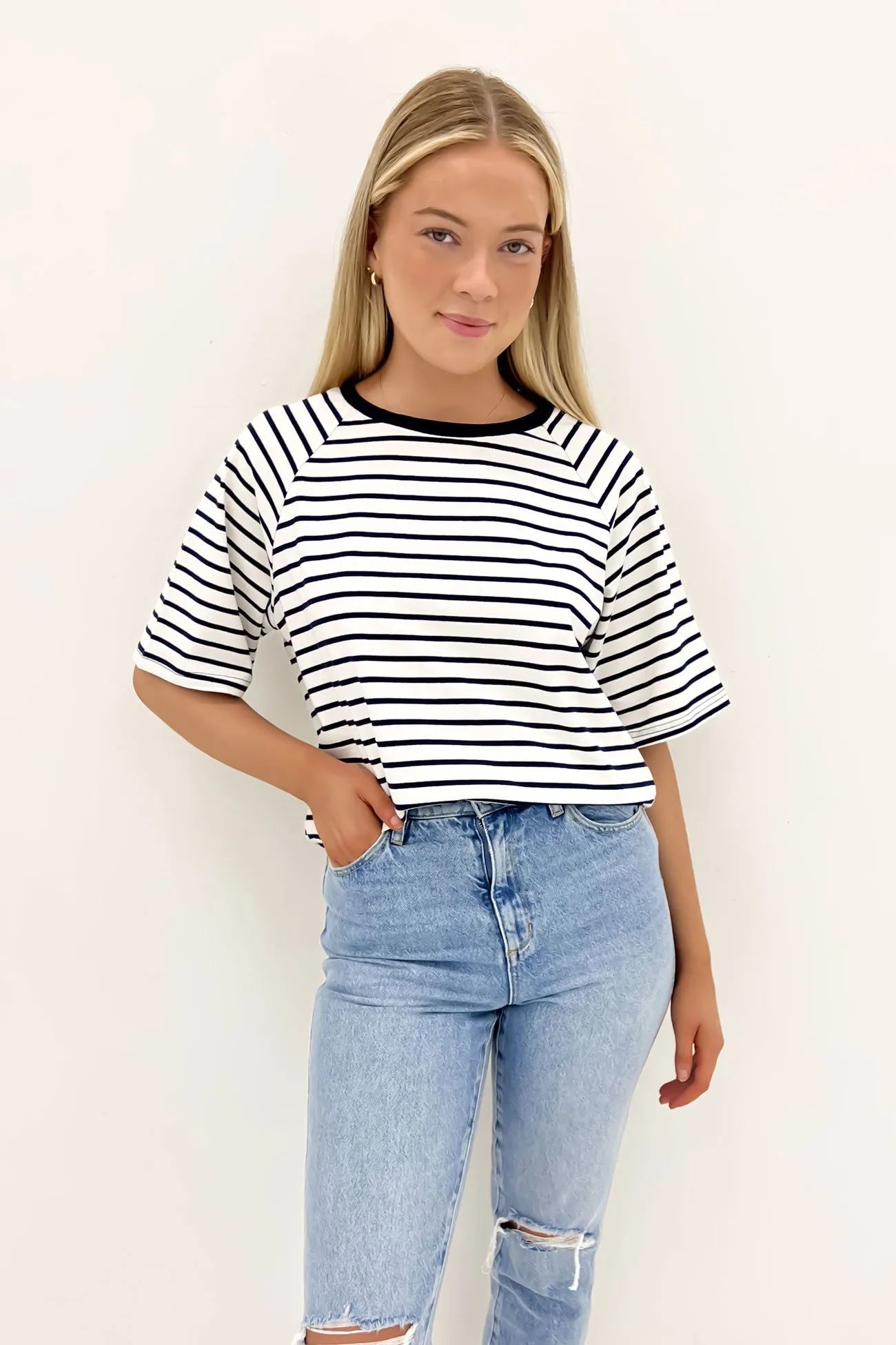 Kenji Tee Navy Stripe Travel Trend
