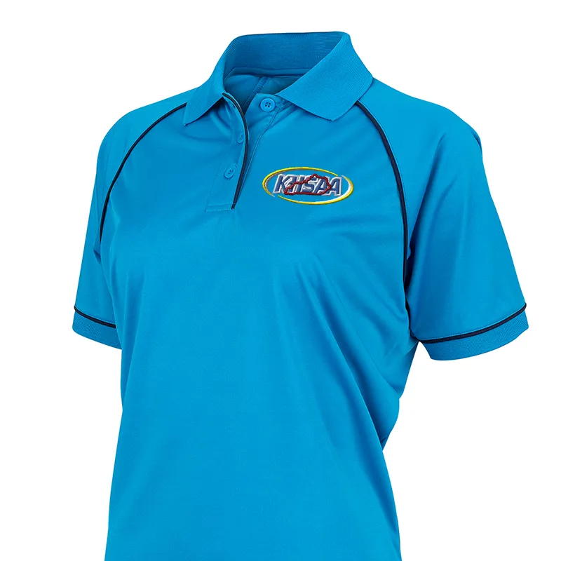Kentucky KHSAA Logo Women's Blue Volleyball, Swimming, and Track & Field Shirt Contrast Stitch