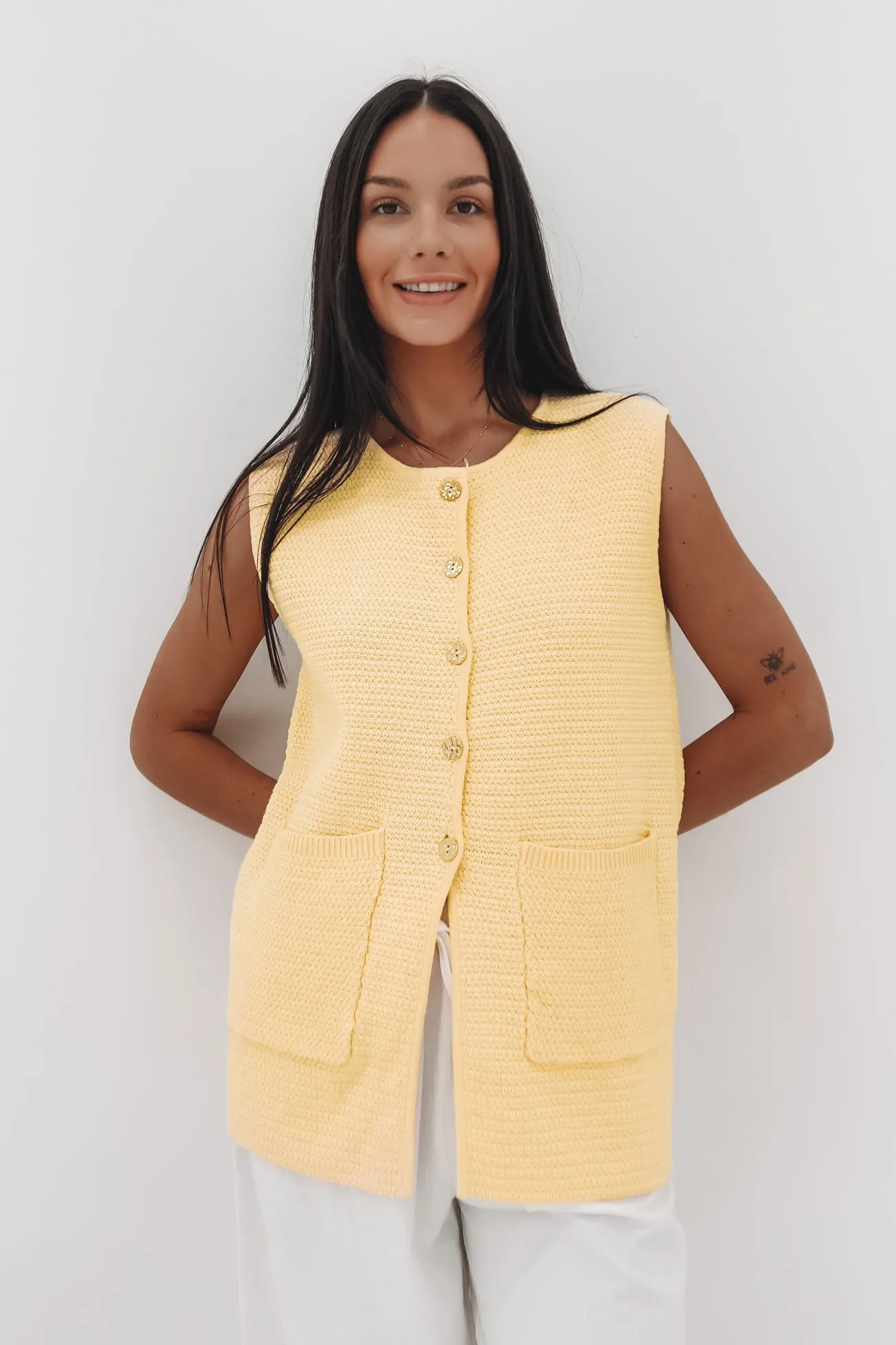 Kiele Knit Vest Yellow formulation