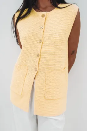 clarity Kiele Knit Vest Yellow