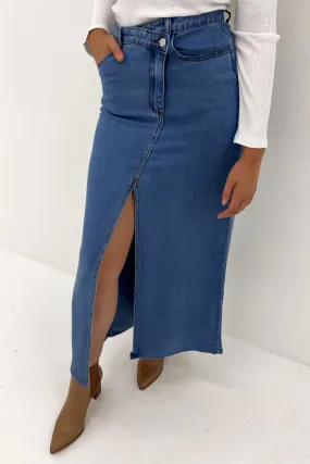 Relaxed Vibes Handmade Item Kingsten Maxi Skirt Blue