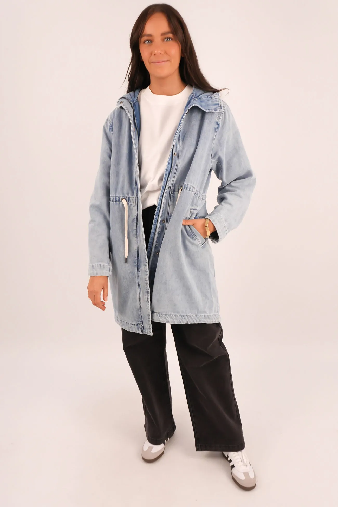 Kingston Longline Anorak Light Blue Light Pack Option Lightweight Layer