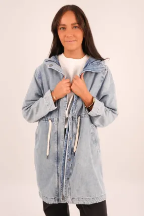Kingston Longline Anorak Light Blue Everyday Fit Style Warmth Retention Technology