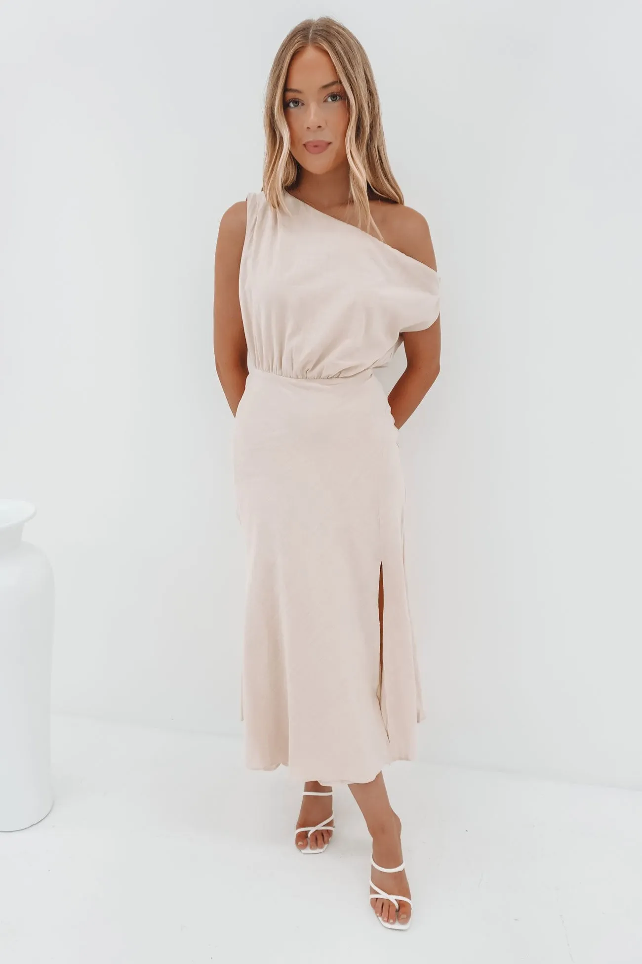 Kismet Midi Dress Sand single wear