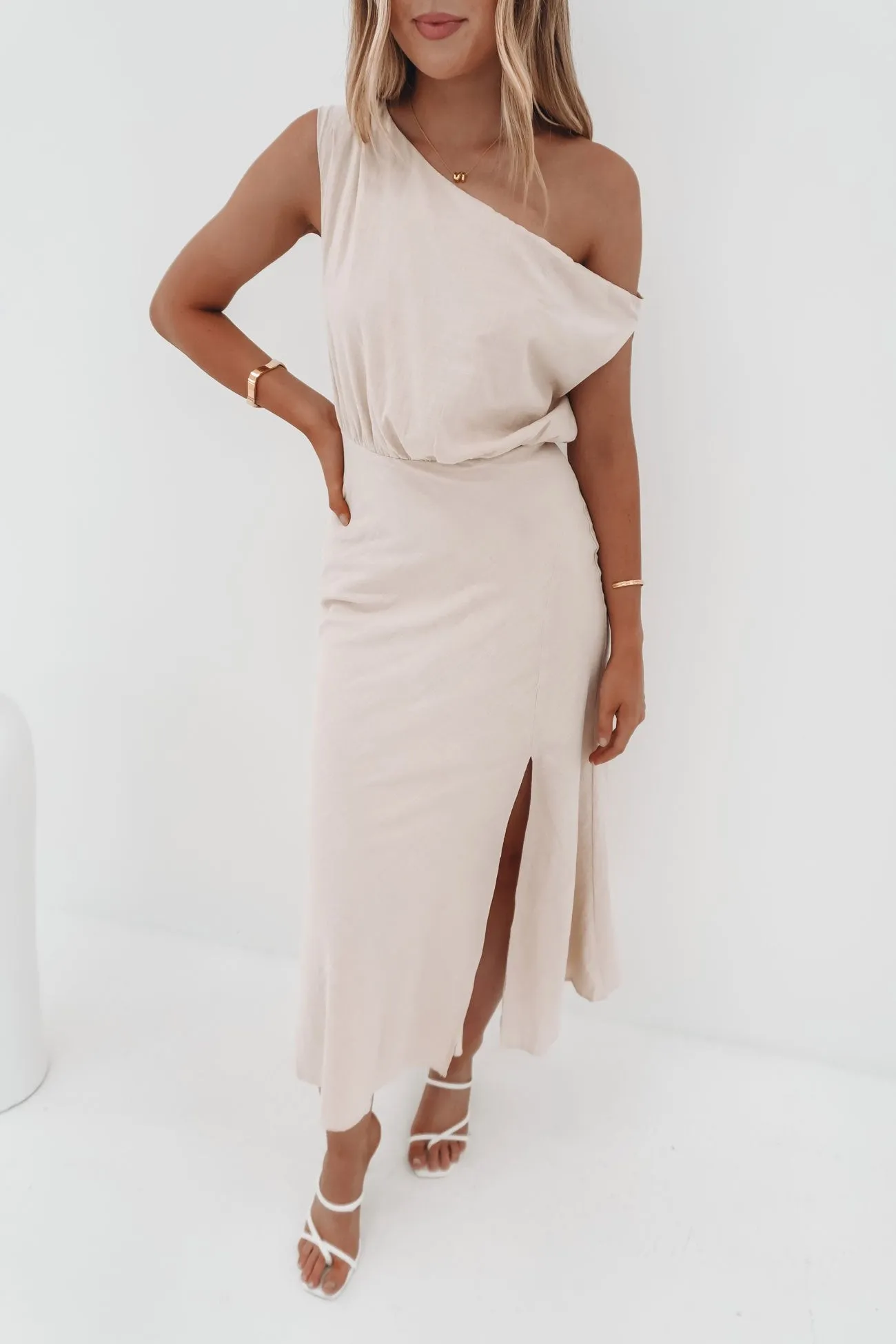 Floor-Length Elegant Wear Kismet Midi Dress Sand