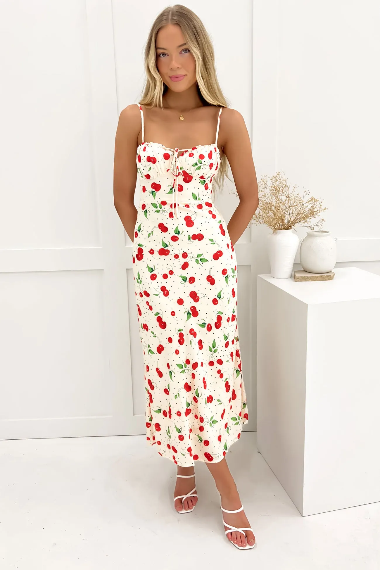 Flow Ready Morning Glow Bambi Midi Dress Scarlet