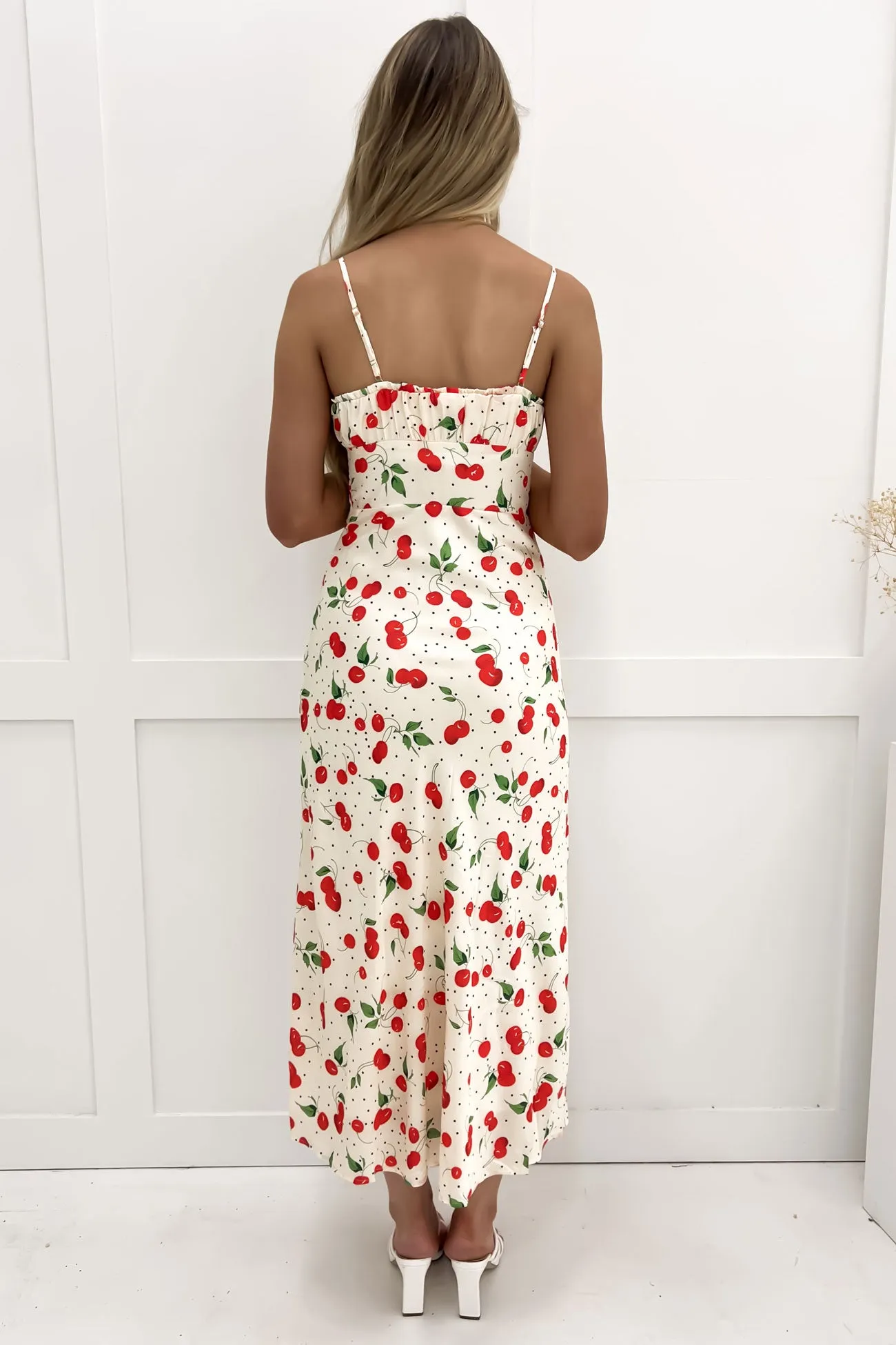 Bambi Midi Dress Scarlet Fashionable Design