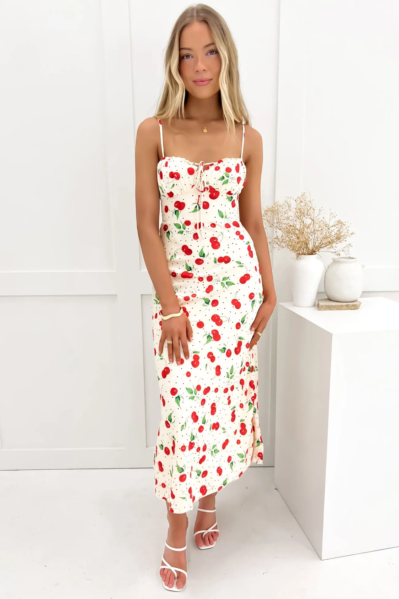 Bambi Midi Dress Scarlet Relaxed Movement travel mode