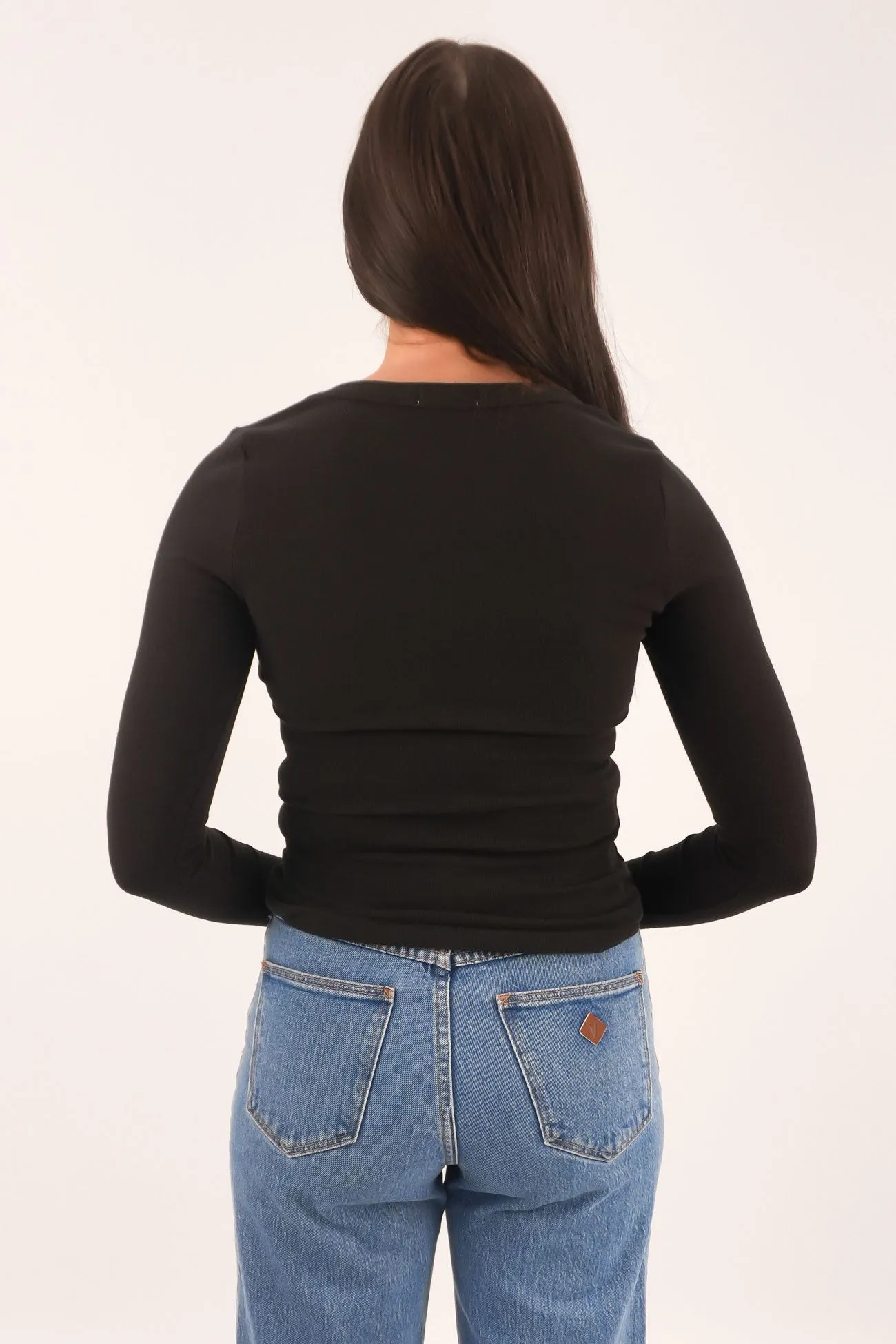 skincare Krissy Long Sleeve Top Black