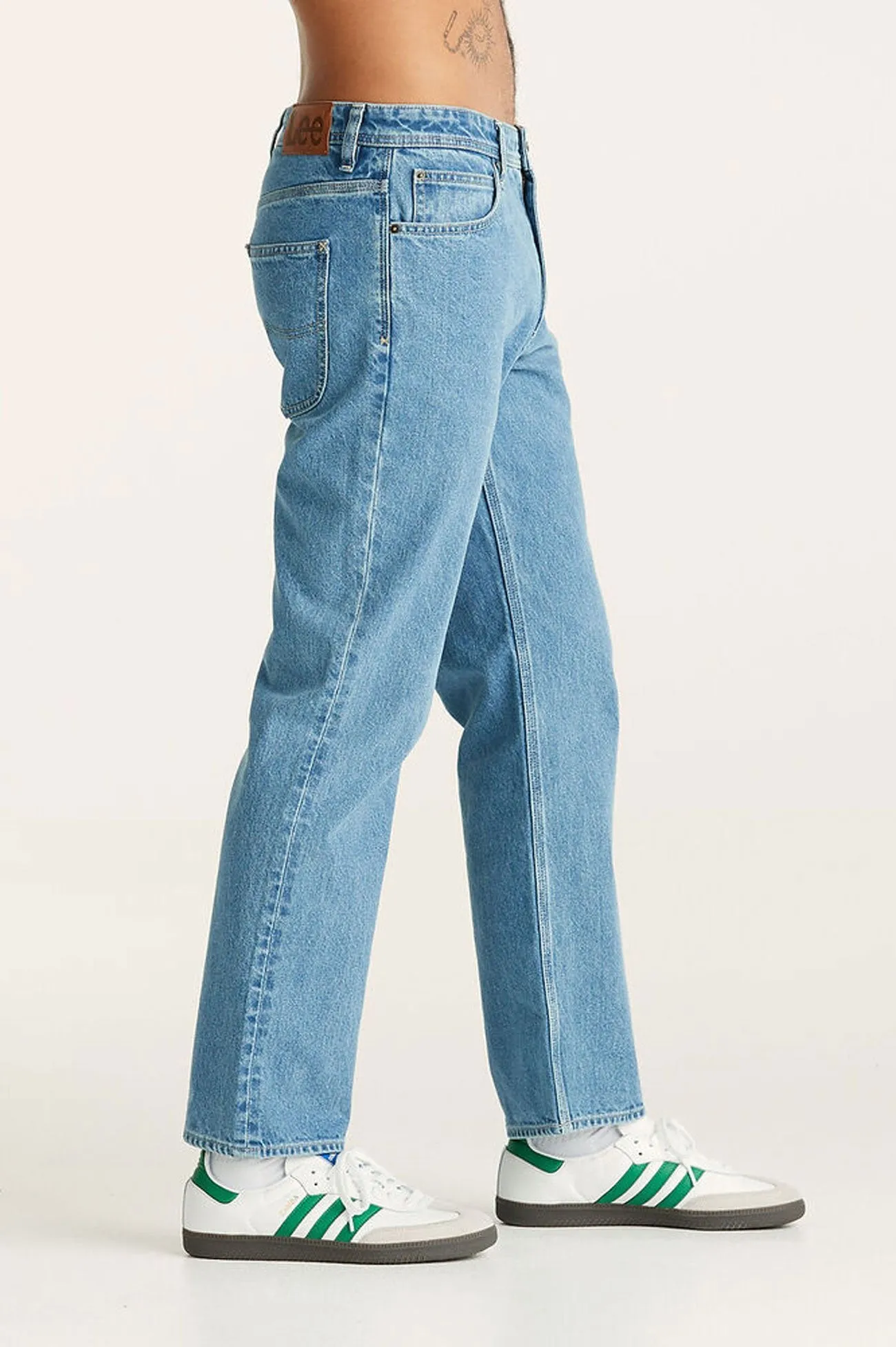 L-Three Baggy Jean Radio Edit Blue Flexible Knee Panels