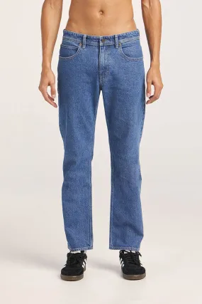L-Three Straight Jean Satisfaction Indigo Wide Leg Silhouette