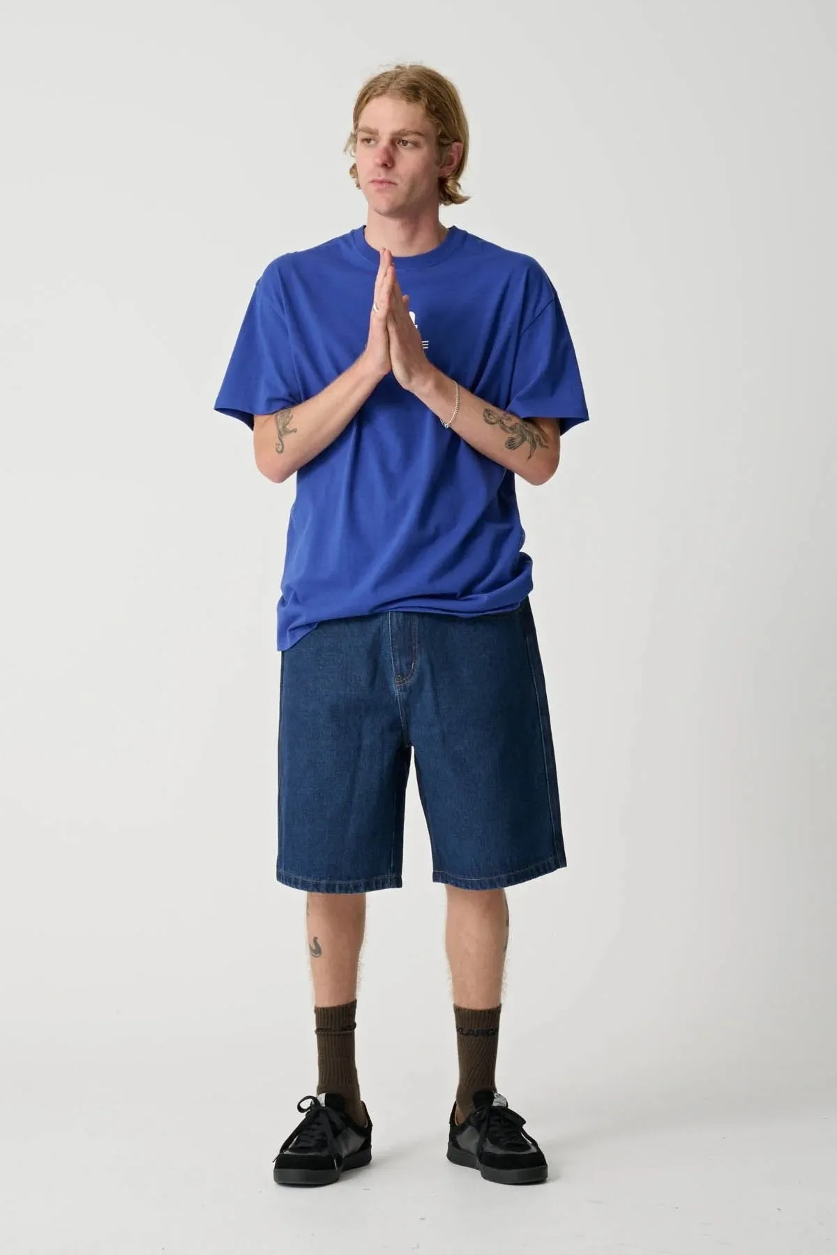 brandable Daily Comfort LA XL Short Sleeve Tee Blue