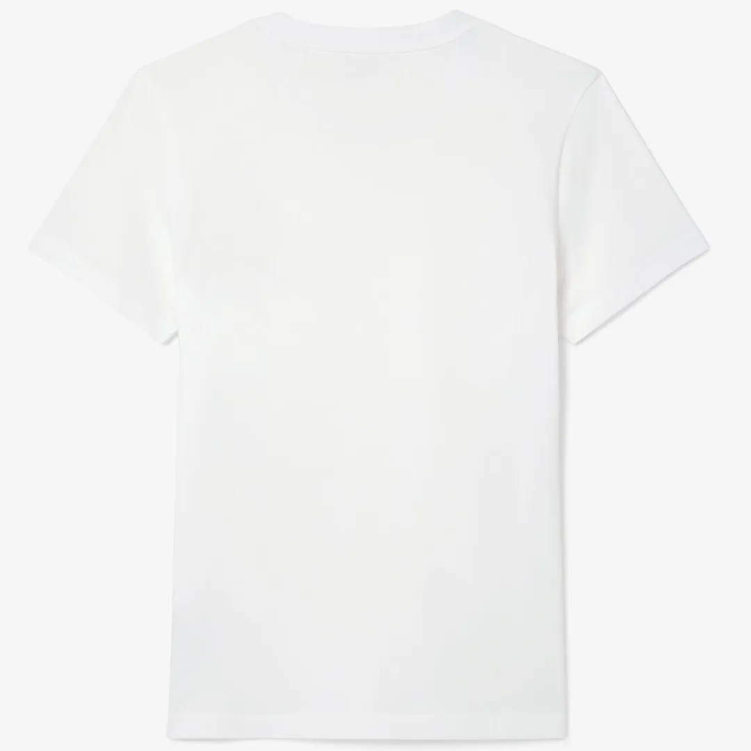 Lacoste Men's Djokovic Cap and Tee Set - White/Navy Blue Anti Odor Precision Cut Anti - Bacterial