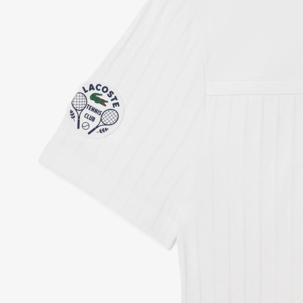 Lacoste Men's Heritage Ultra Dry Tennis Polo - White Refined Cut UV Protection