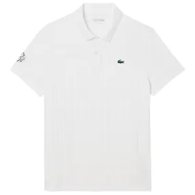 Opaque Core Lacoste Men's Heritage Ultra Dry Tennis Polo - White Refined Cut