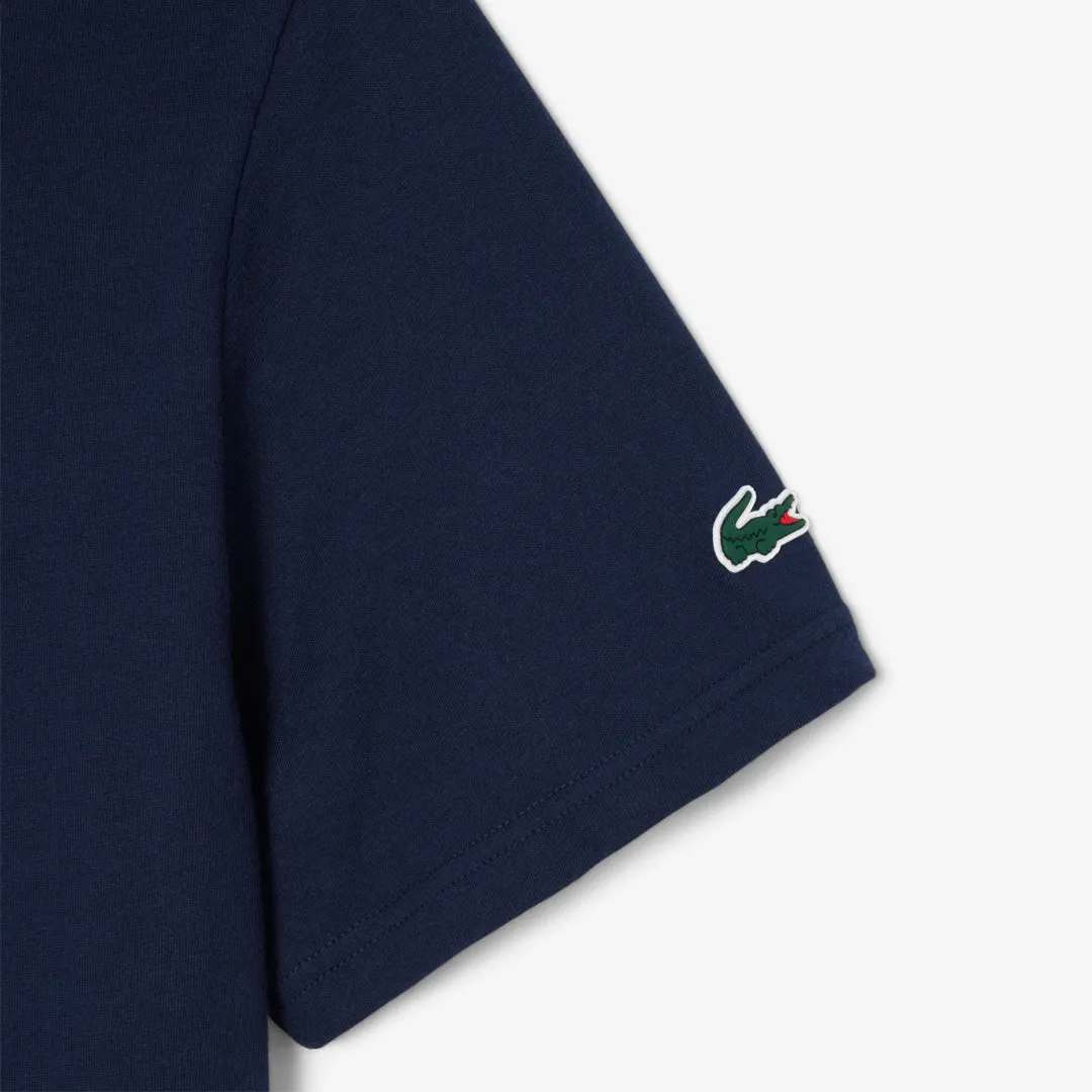 Lacoste Men's Medvedev X Tennis Tee - Navy Blue Stylish Design Pockets included Fine Detailing