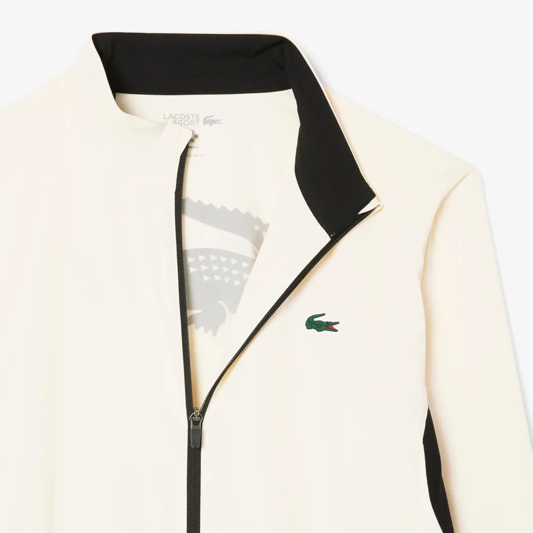 Lacoste Men's Medvedev X Tennis Track Suit - Cream/Black Satin Seamless construction