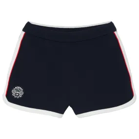 Roll - Up Design Lacoste Women's Heritage Stretch Pique Short - Navy Blue/White Slip-on