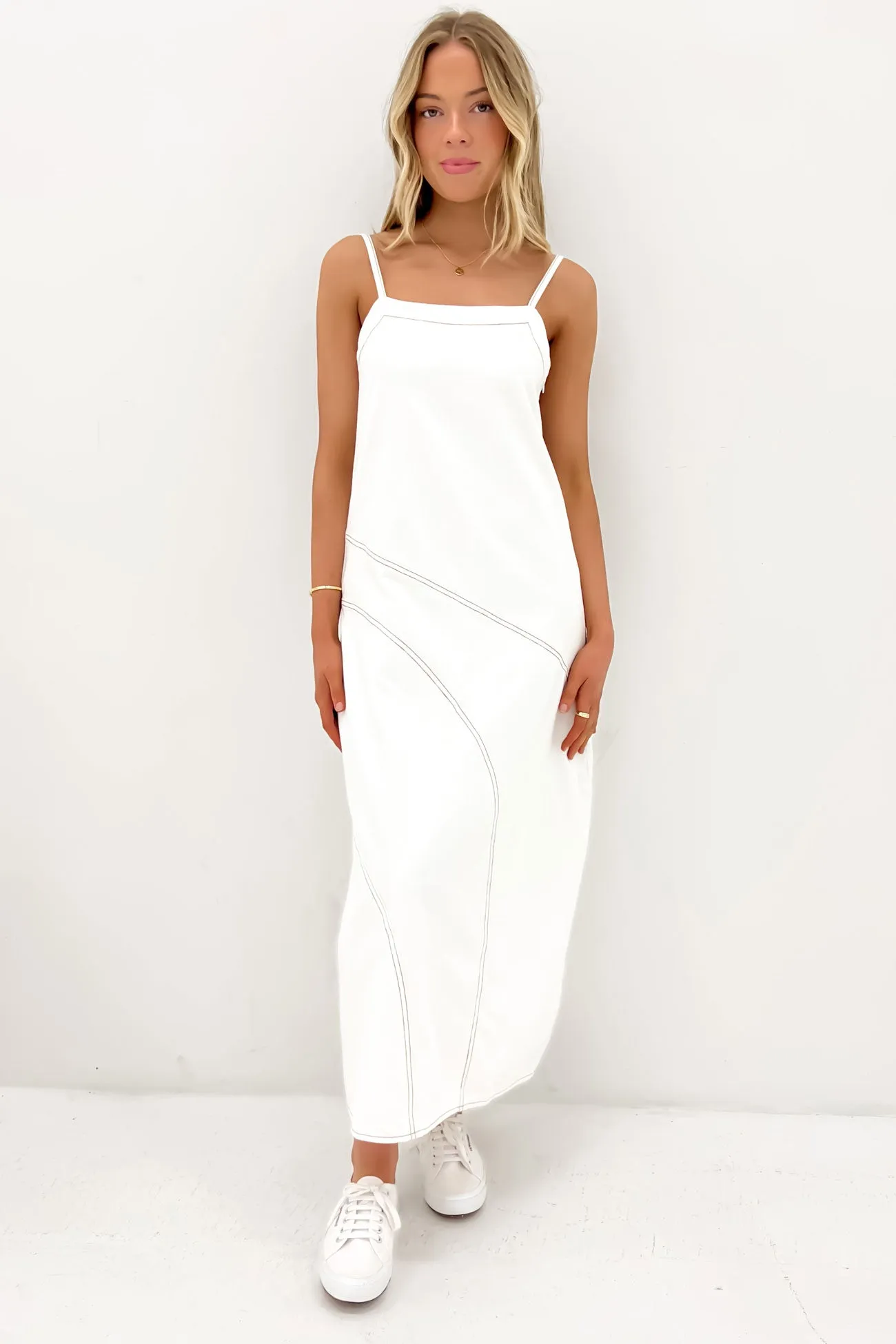 Artistic Edge Lana Maxi Dress Vintage White