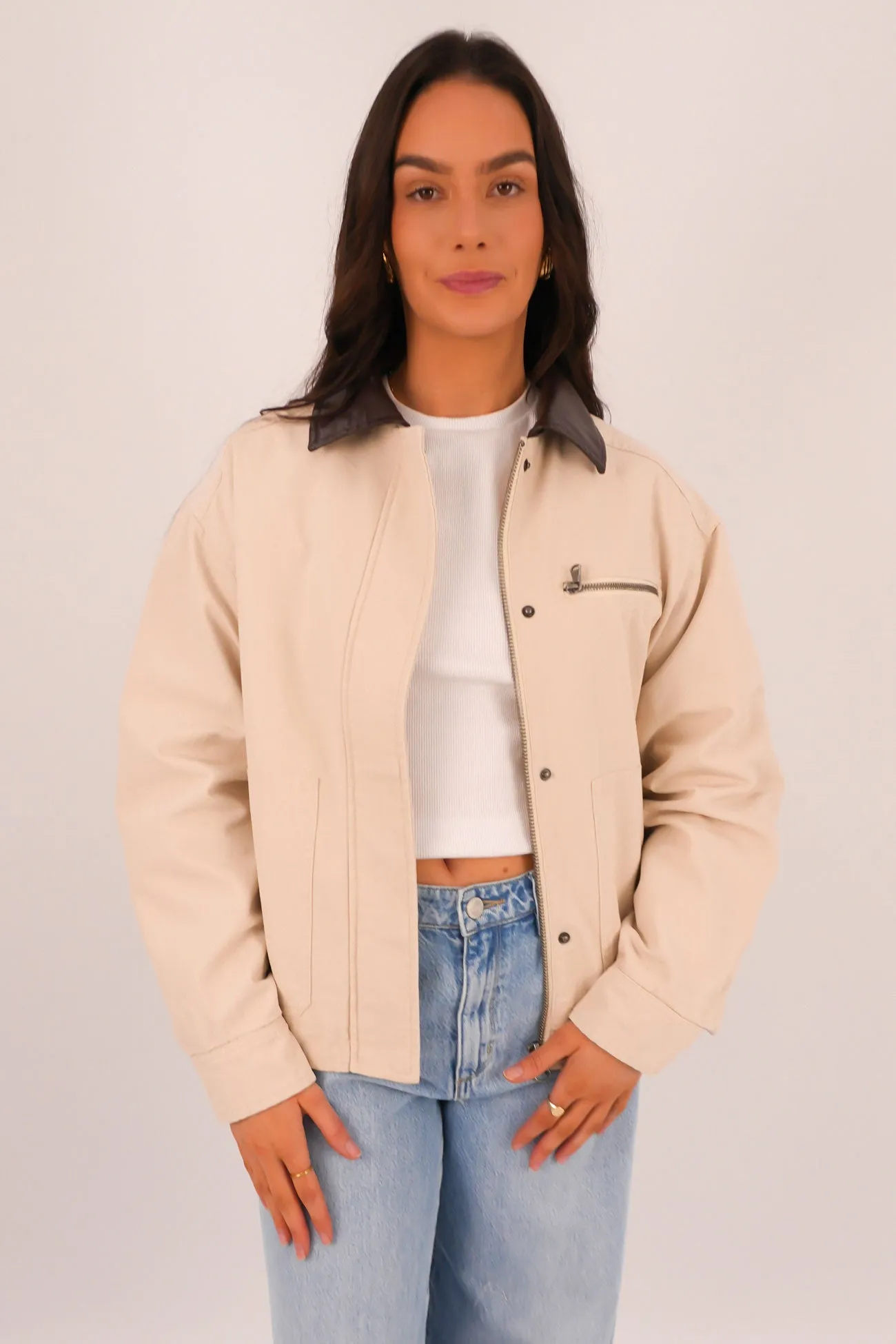 Laney Jacket Tan HypoallergenicMaterial Layer Piece