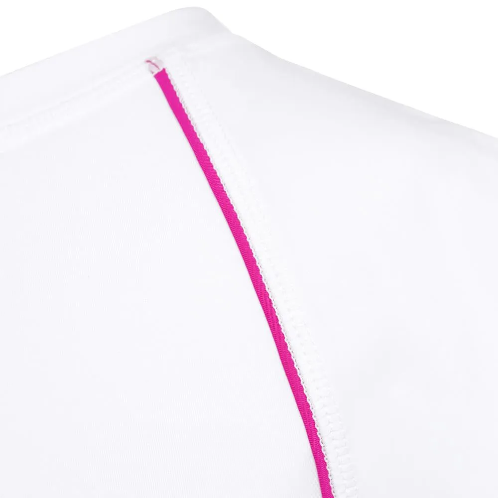 Fila Girls Core Short Sleeve - White/Pink Glow Work Wear Minimalist