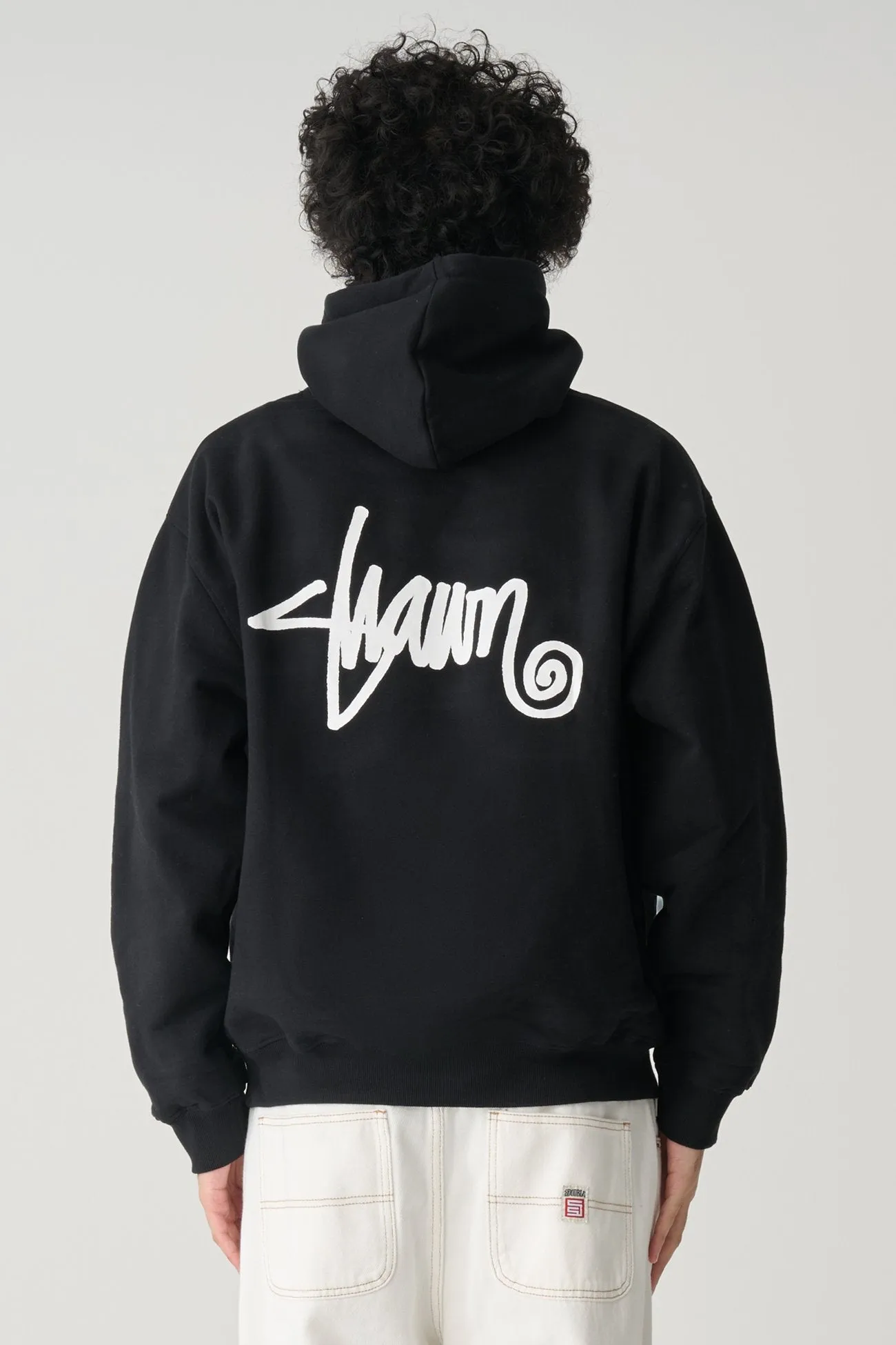 Roll up sleeves Camo Print Shawn Script Hood Black