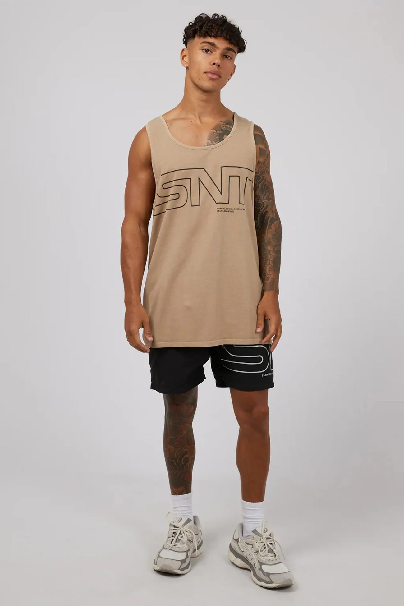 Link Singlet Tan air based