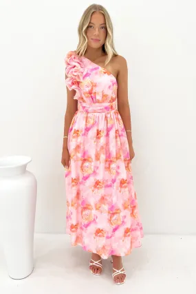 Travel Staple Form Focus Colby Midi Dress Pink Hues