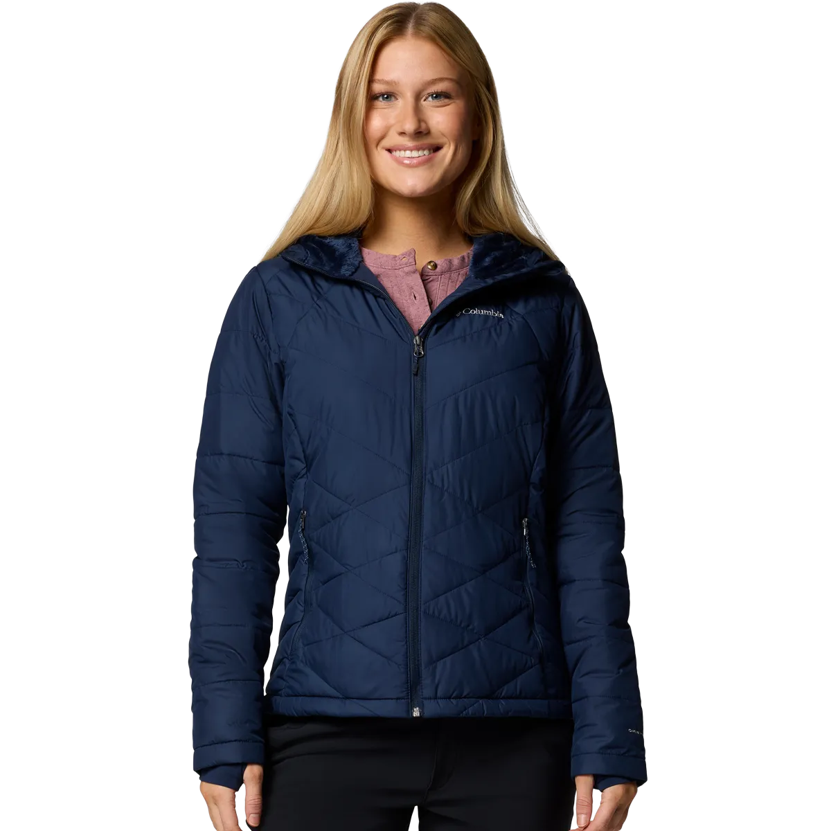 Women's Heavenly Hooded Jacket Sleek Layer Look Non Restrictive Tailoring