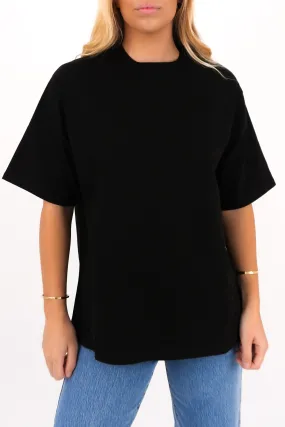 Core Oversized Tee Black Casual Wear