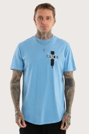 Daily Trend MoistureWickingFabric Church Dual Curved Tee Pigment Blissful Blue